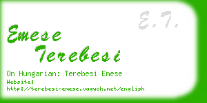 emese terebesi business card